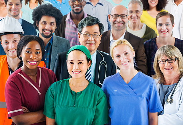 Diverse-group-healthcare-workers