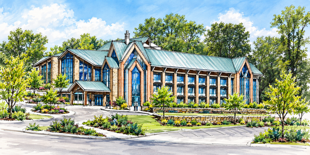 Illustration of new medical building