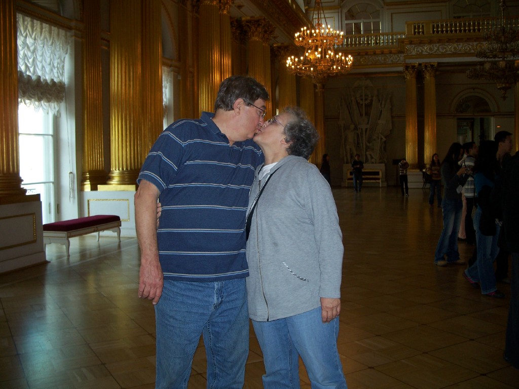 Couple embracing